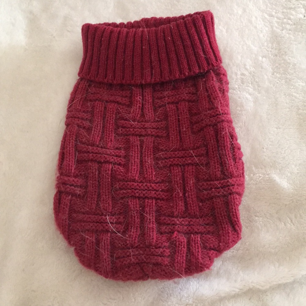 Burgundy dog sweater
